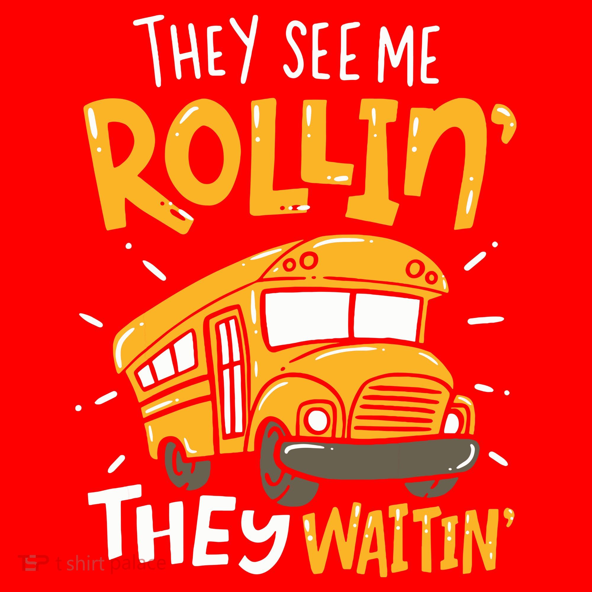 Funny School Bus Driver They See Me Rollin They Waitin Santa Hat