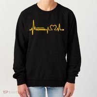 Funny School Bus Driver Gift Love School Bus Heartbeat Gift Women's Sweatshirt thumb 0