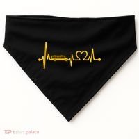 Funny School Bus Driver Gift Love School Bus Heartbeat Gift USA-Made Doggie Bandana thumb 0