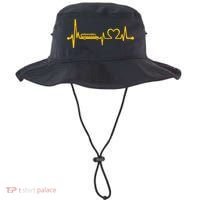 Funny School Bus Driver Gift Love School Bus Heartbeat Gift Bucket Hat thumb 0