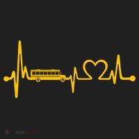 Funny School Bus Driver Gift Love School Bus Heartbeat Gift Beanie thumb 2