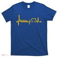 Funny School Bus Driver Gift Love School Bus Heartbeat Gift T-Shirt thumb 0