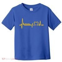 Funny School Bus Driver Gift Love School Bus Heartbeat Gift Toddler T-Shirt thumb 0