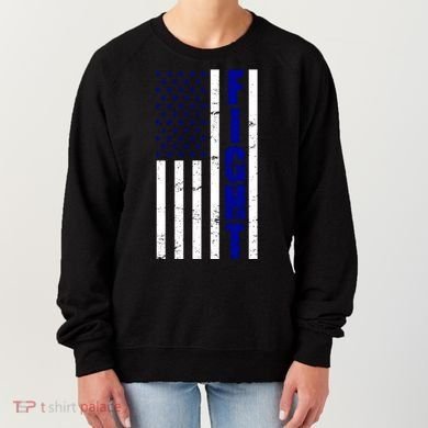 Fight Support Blue American Flag Women's Sweatshirt
