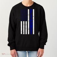 Fight Support Blue American Flag Women's Sweatshirt thumb 0