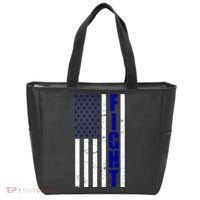Fight Support Blue American Flag Tote Bag thumb 0