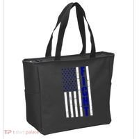 Fight Support Blue American Flag Tote Bag thumb 2
