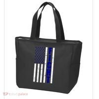 Fight Support Blue American Flag Tote Bag thumb 3