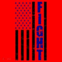 Fight Support Blue American Flag Santa Hat thumb 1