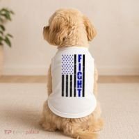 Fight Support Blue American Flag Doggie Tank thumb 2
