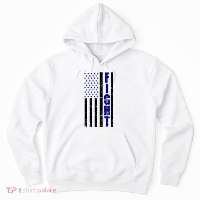 Fight Support Blue American Flag Hoodie