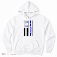 Fight Support Blue American Flag Hoodie thumb 0