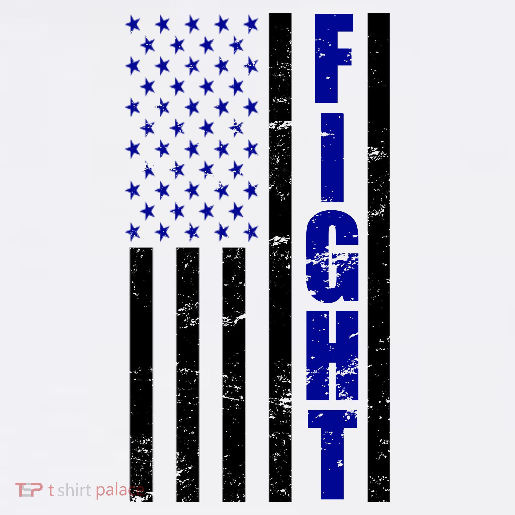 Fight Support Blue American Flag Hoodie