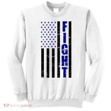 Fight Support Blue American Flag Sweatshirt