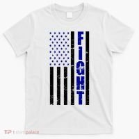 Fight Support Blue American Flag T-Shirt thumb 0