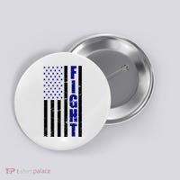 Fight Support Blue American Flag Button thumb 0