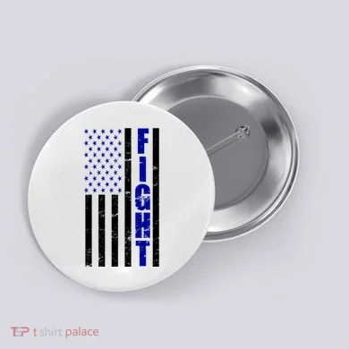 Fight Support Blue American Flag Button