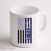 Fight Support Blue American Flag Coffee Mug thumb 1
