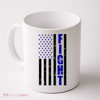 Fight Support Blue American Flag Coffee Mug