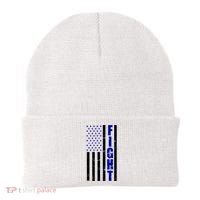 Fight Support Blue American Flag Beanie thumb 0