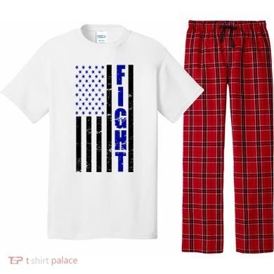 Fight Support Blue American Flag Pajama Set