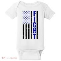 Fight Support Blue American Flag Baby Bodysuit thumb 0