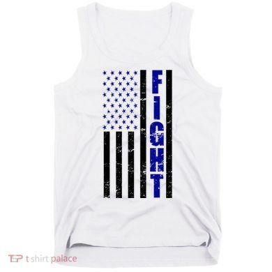 Fight Support Blue American Flag Tank Top