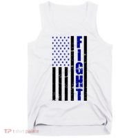Fight Support Blue American Flag Tank Top thumb 0
