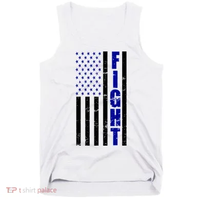 Fight Support Blue American Flag Tank Top