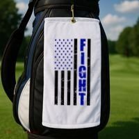 Fight Support Blue American Flag Golf Towel thumb 2
