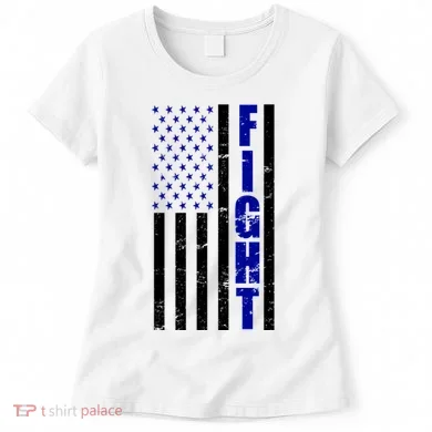 Fight Support Blue American Flag Women's T-Shirt