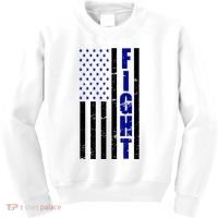 Fight Support Blue American Flag Kids Sweatshirt thumb 0