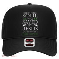 Funny Saved By Jesus And A Liver Donor Liver Transplant Hat thumb 0