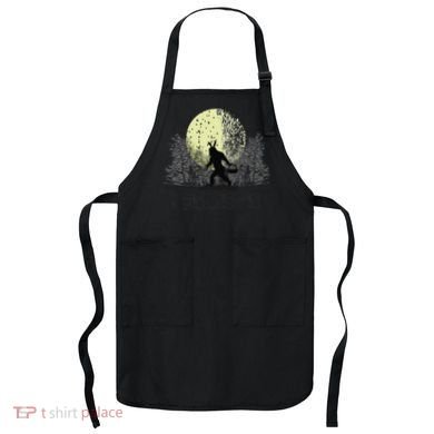 Funny Sasquatch Bigfoot Easter Bunny Ears Cryptid Monster Apron