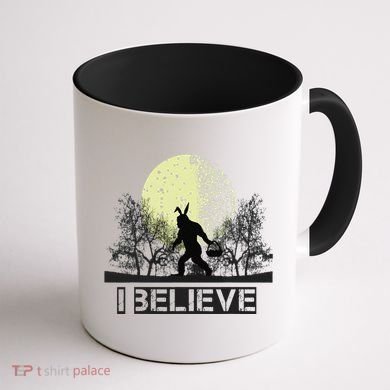 Funny Sasquatch Bigfoot Easter Bunny Ears Cryptid Monster Coffee Mug back