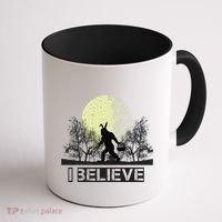 Funny Sasquatch Bigfoot Easter Bunny Ears Cryptid Monster Coffee Mug thumb 1