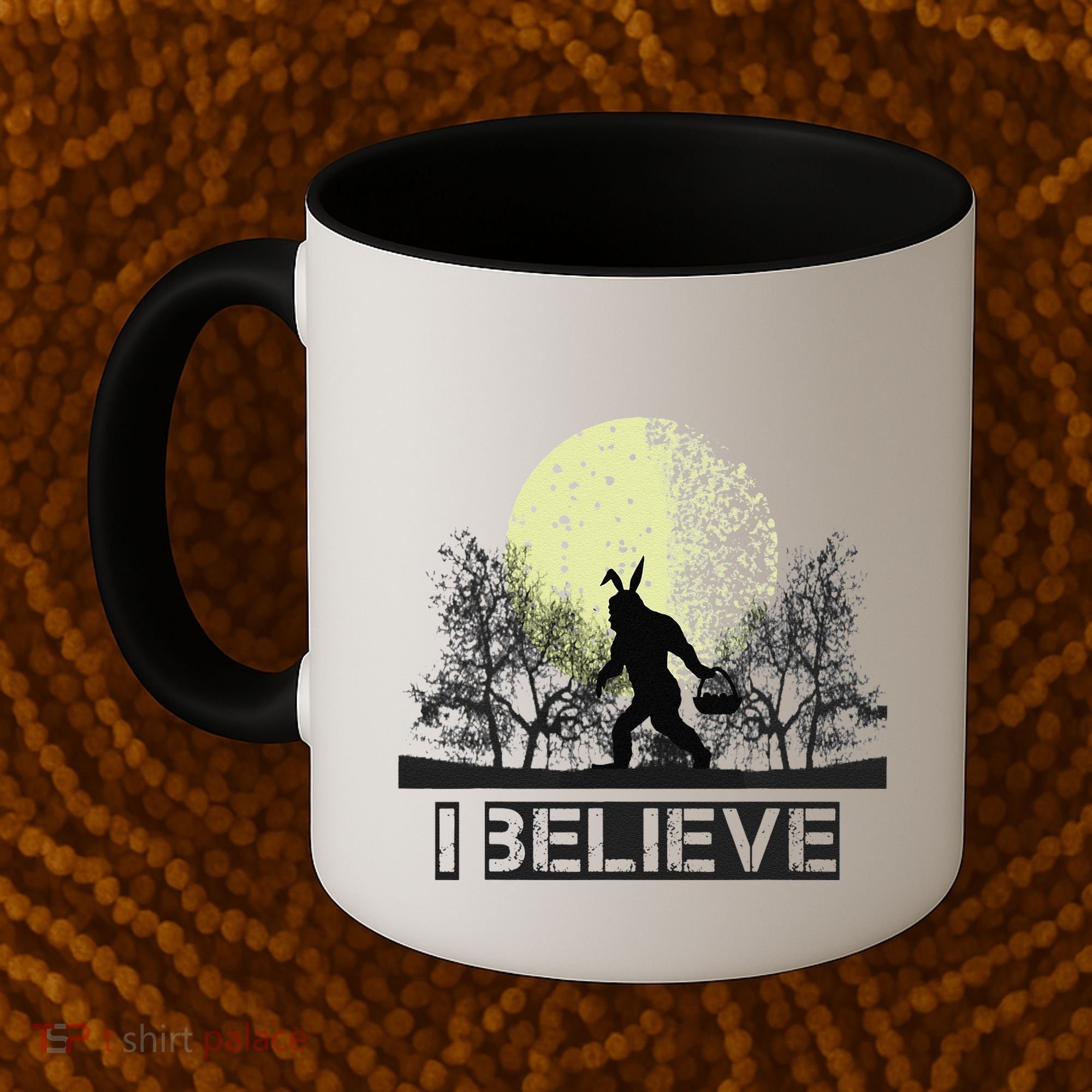 Funny Sasquatch Bigfoot Easter Bunny Ears Cryptid Monster Coffee Mug