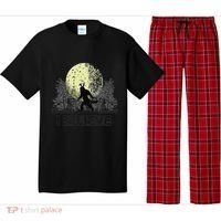 Funny Sasquatch Bigfoot Easter Bunny Ears Cryptid Monster Pajama Set thumb 0