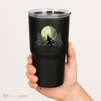 Funny Sasquatch Bigfoot Easter Bunny Ears Cryptid Monster Tumbler thumb 2