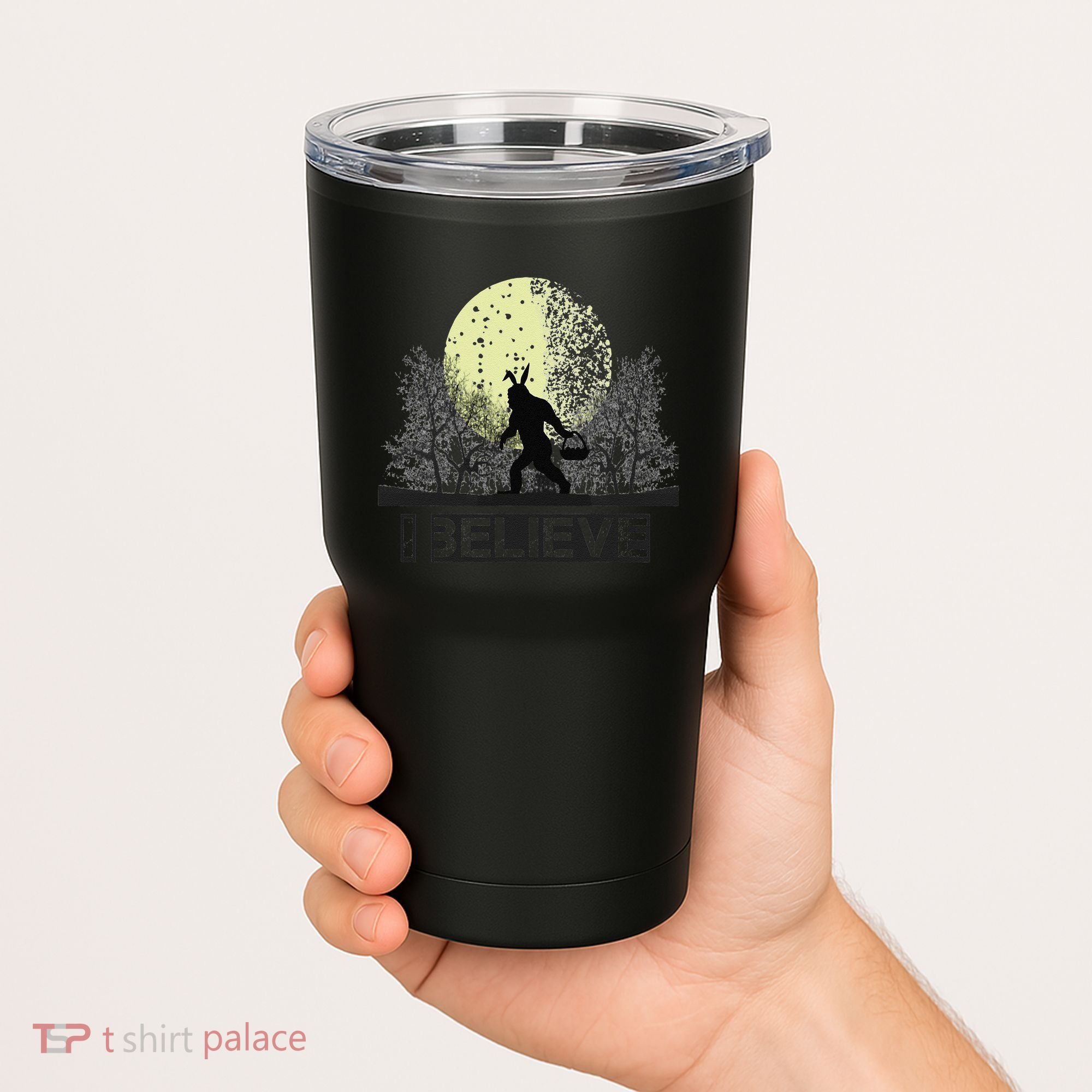Funny Sasquatch Bigfoot Easter Bunny Ears Cryptid Monster Tumbler