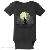 Funny Sasquatch Bigfoot Easter Bunny Ears Cryptid Monster Baby Bodysuit thumb 0