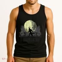 Funny Sasquatch Bigfoot Easter Bunny Ears Cryptid Monster Tank Top thumb 3