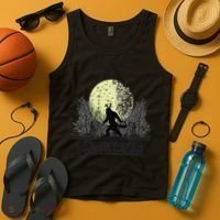 Funny Sasquatch Bigfoot Easter Bunny Ears Cryptid Monster Tank Top thumb 4