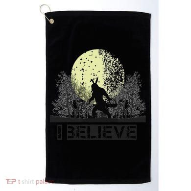 Funny Sasquatch Bigfoot Easter Bunny Ears Cryptid Monster Golf Towel