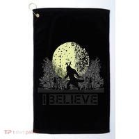 Funny Sasquatch Bigfoot Easter Bunny Ears Cryptid Monster Golf Towel thumb 0