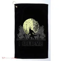 Funny Sasquatch Bigfoot Easter Bunny Ears Cryptid Monster Golf Towel thumb 0