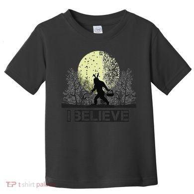Funny Sasquatch Bigfoot Easter Bunny Ears Cryptid Monster Toddler T-Shirt