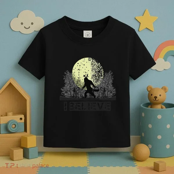 Funny Sasquatch Bigfoot Easter Bunny Ears Cryptid Monster Toddler T-Shirt