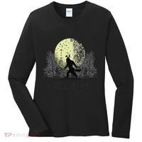 Funny Sasquatch Bigfoot Easter Bunny Ears Cryptid Monster Women's Long Sleeve Shirt thumb 0