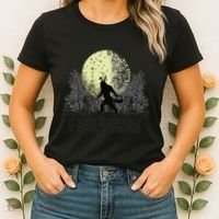 Funny Sasquatch Bigfoot Easter Bunny Ears Cryptid Monster Women's T-Shirt thumb 2